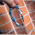 Synthetic turquoise bracelet - Bracelets - beadwork