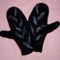 black and blue - Gloves & mittens - felting