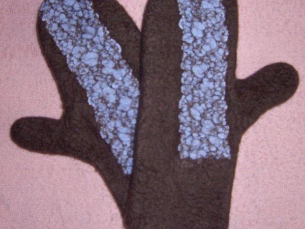 brown with white - Gloves & mittens