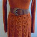 Warm orange dress - Dresses - knitwork