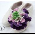 Frosted purple - Shoes & slippers - felting