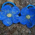 Blue, blue ... - Hair accessories - felting