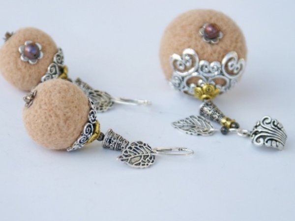 Earrings and pendant k-th " Apple " - Kits