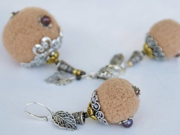 Earrings and pendant k-th " Apple " 3