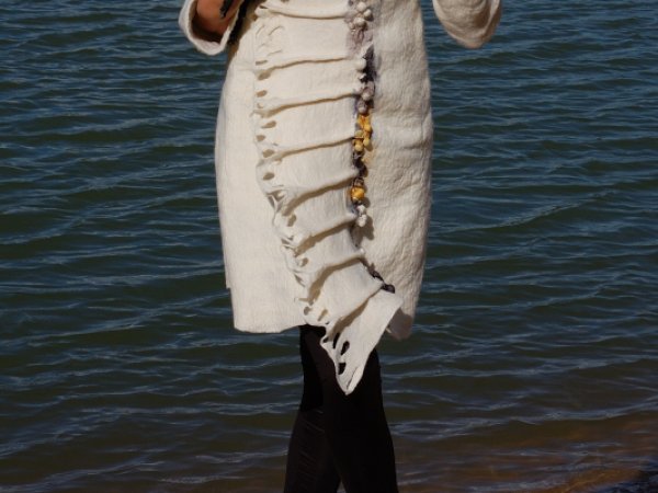 Coat " White elegance " 3