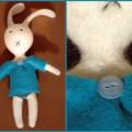 White Bunny - Dolls & toys - felting