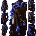 Black and blue felt of the country - Wraps & cloaks - felting