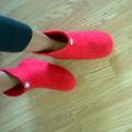 Red Shoes - Shoes & slippers - felting