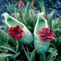 Poppy Blossom - Shoes & slippers - felting