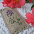 Embroidered cross stitch books tab - Needlework - sewing