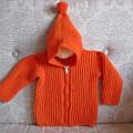 Baby sweater with hood - Children clothes - knitwork