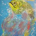 gold fish - Acrylic painting - drawing