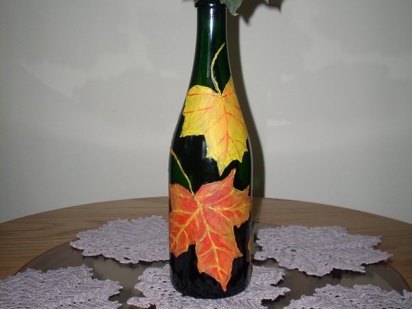 Maple leaves - Decorated bottles