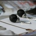 Fiery agate - Earrings - beadwork