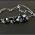Black grape - Necklace - beadwork