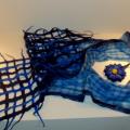 Blue scarf - Scarves & shawls - felting