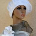 Beret " White " - Hats - felting