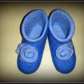 Blue roses - Shoes & slippers - felting