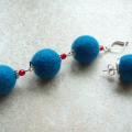 Stylish auskariukai of wool - Earrings - felting