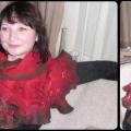 Red foam - Wraps & cloaks - felting