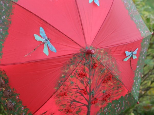 Decorated umbrella " Fall " 3
