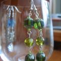 Earrings " & quot greens; - Earrings - beadwork