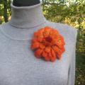 Orange petals - Flowers - felting