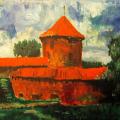 Kaunas Castle - Oil painting - drawing