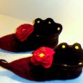 Red poppies - Shoes & slippers - felting