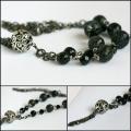 Winter night - Necklace - beadwork