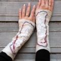 Boring whiteness - Wristlets - felting