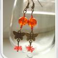Earrings " Butterflies " - Earrings - beadwork