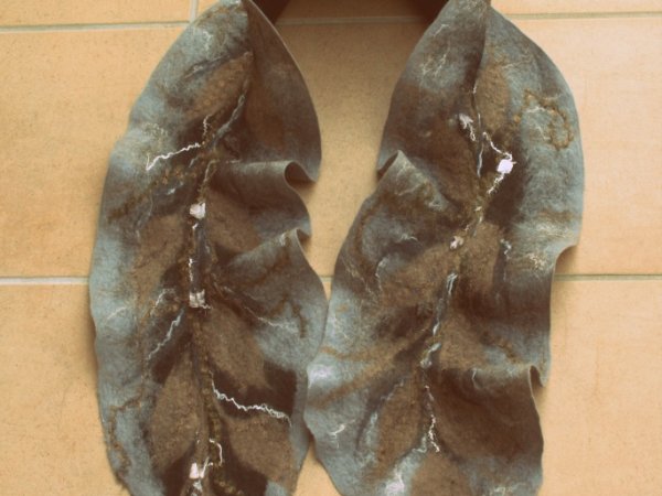 Scarf " Grey Autumn " 2