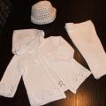 Christening robes boy - Baptism clothes - knitwork