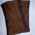 with brown silk - Gloves & mittens - felting