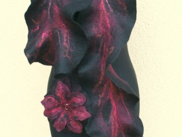 Scarves " Burgundian " 3