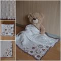 White pledukas with flowers - Plaids & blankets - needlework