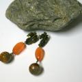 Earrings " the Orange " - Earrings - beadwork