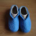 blue two-layer - Shoes & slippers - felting