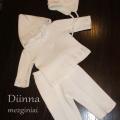 Christening suit - Baptism clothes - knitwork