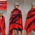 Wool scarf " Bloody Mary " - Wraps & cloaks - felting