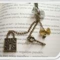 Brass pendant with key :) - Necklace - beadwork