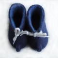 Blue snub-nosed - Shoes & slippers - felting