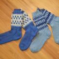 blue socks - Socks - knitwork