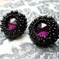 " Blackberries " - Earrings - beadwork