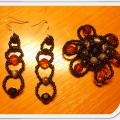 Package brooch and earrings - Kits - beadwork