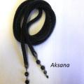 Black night - Necklace - beadwork