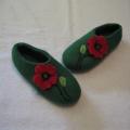 poppy meadow - Shoes & slippers - felting