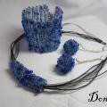 blue sea - Necklace - needlework