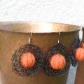 Earrings " Basketball Respects " - Earrings - felting
